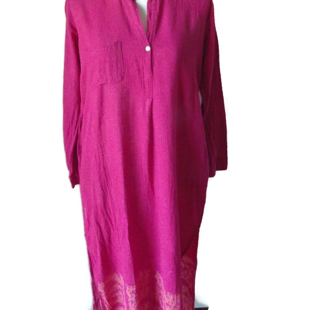 Fragonard Cotton Maxi Dress/ Fuchsia Cotton/ Summer/ Cruise/ TU/ S-L
